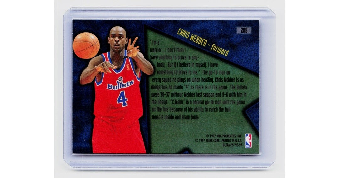 1996 97 Fleer Ultra Step It Up Chris Webber #2881