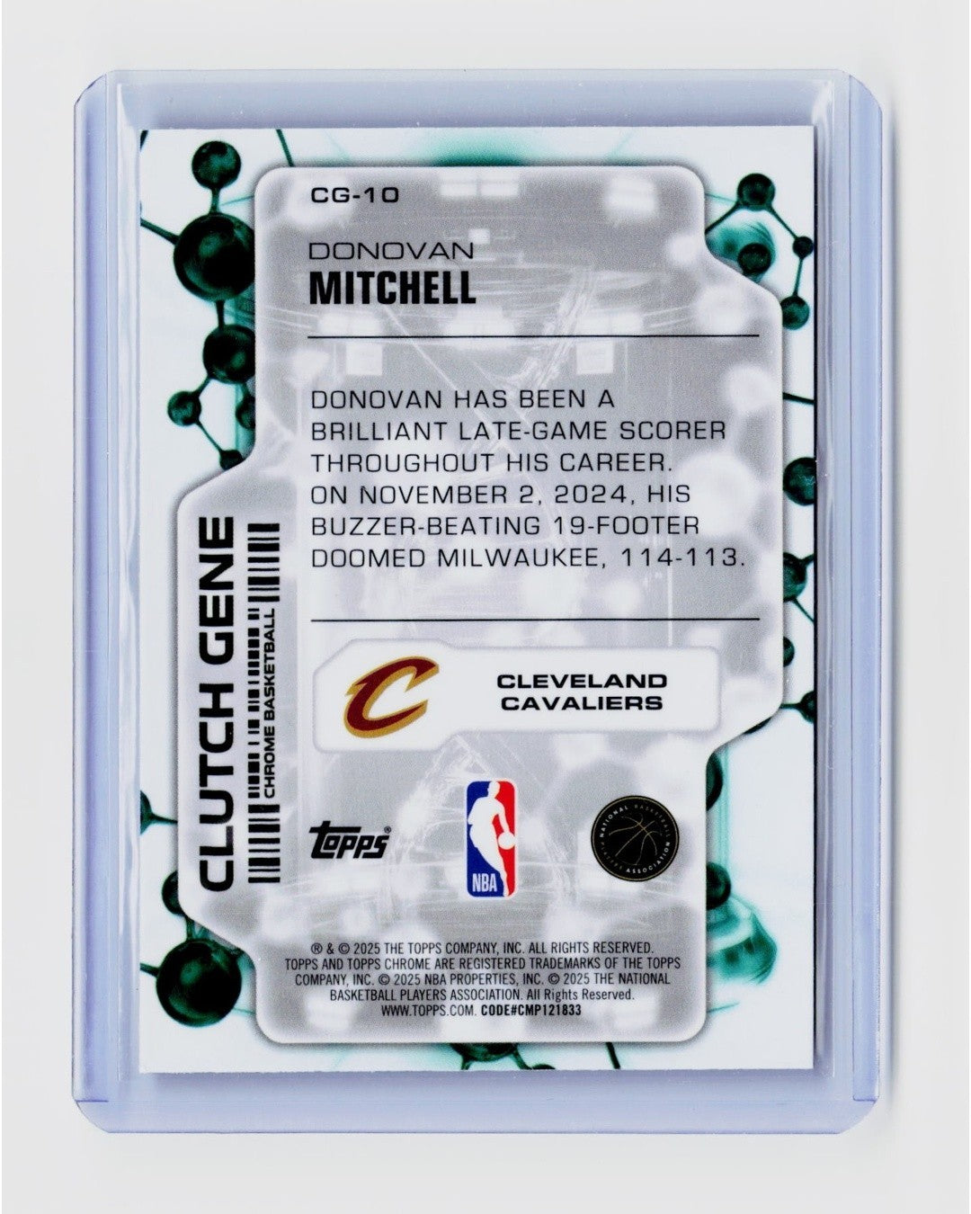2025 26 Topps Chrome Clutch Gene Donovan Mitchell #CG 101