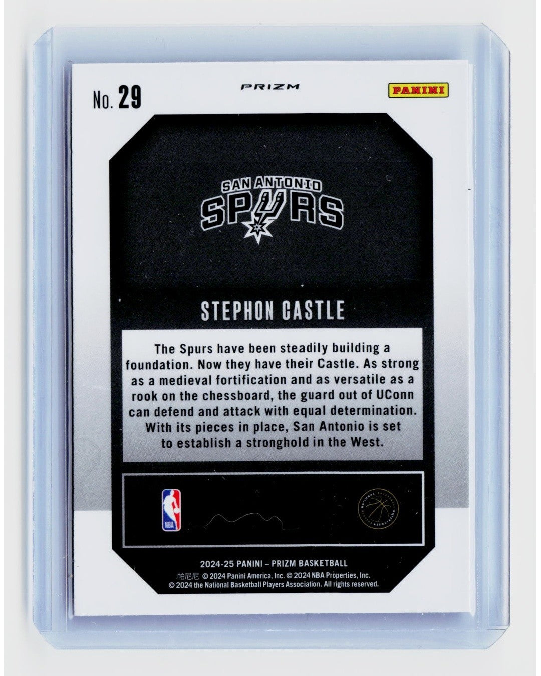 2024 25 Panini Prizm Emergent Stephon Castle #29 Silver Prizm (RC)1