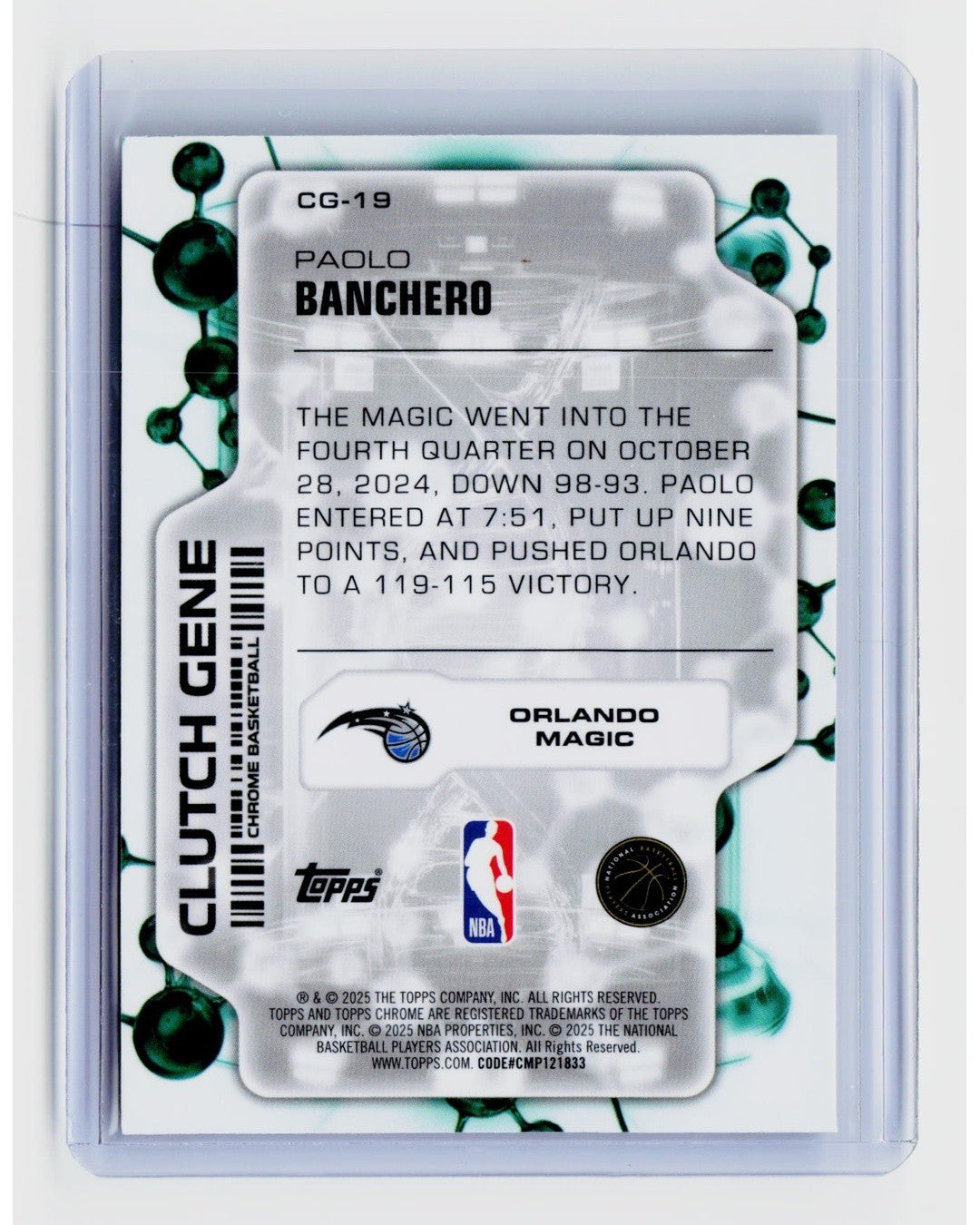 2025-26 Topps Chrome - Clutch Gene Paolo Banchero #CG-191