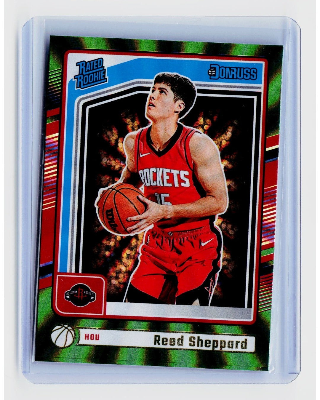 2024-25 Panini Donruss - Rated Rookie Reed Sheppard #202 Holo Green Laser (RC)0
