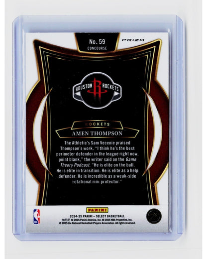 2024-25 Panini Select - Concourse Amen Thompson #59 Silver Prizm1