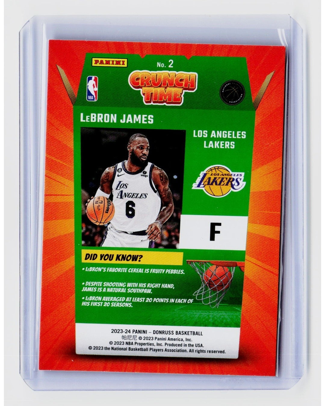 2023-24 Panini Donruss - Crunch Time LeBron James #2 Red1