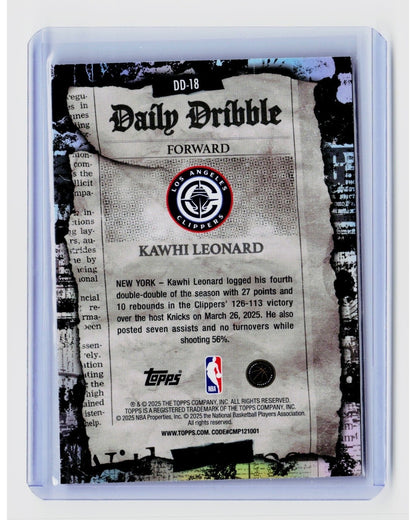 2025-26 Topps - The Daily Dribble Kawhi Leonard #DD-181