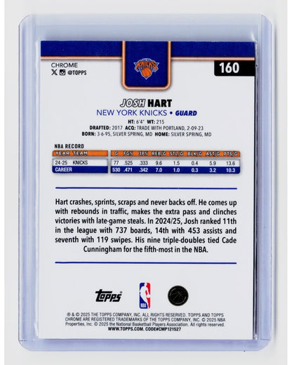 2025-26 Topps Chrome - Josh Hart #160 RayWave Refractor1