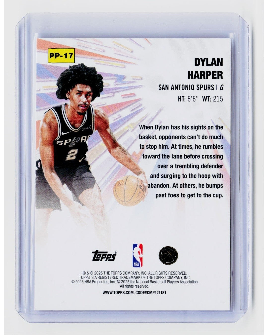 2025 26 Topps   Power Players Dylan Harper #PP 17 (RC)1