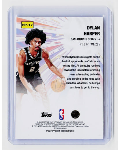 2025 26 Topps   Power Players Dylan Harper #PP 17 (RC)1