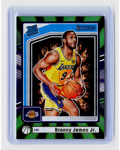 2024-25 Donruss Rated Rookie Bronny James Holo Green Laser #2430