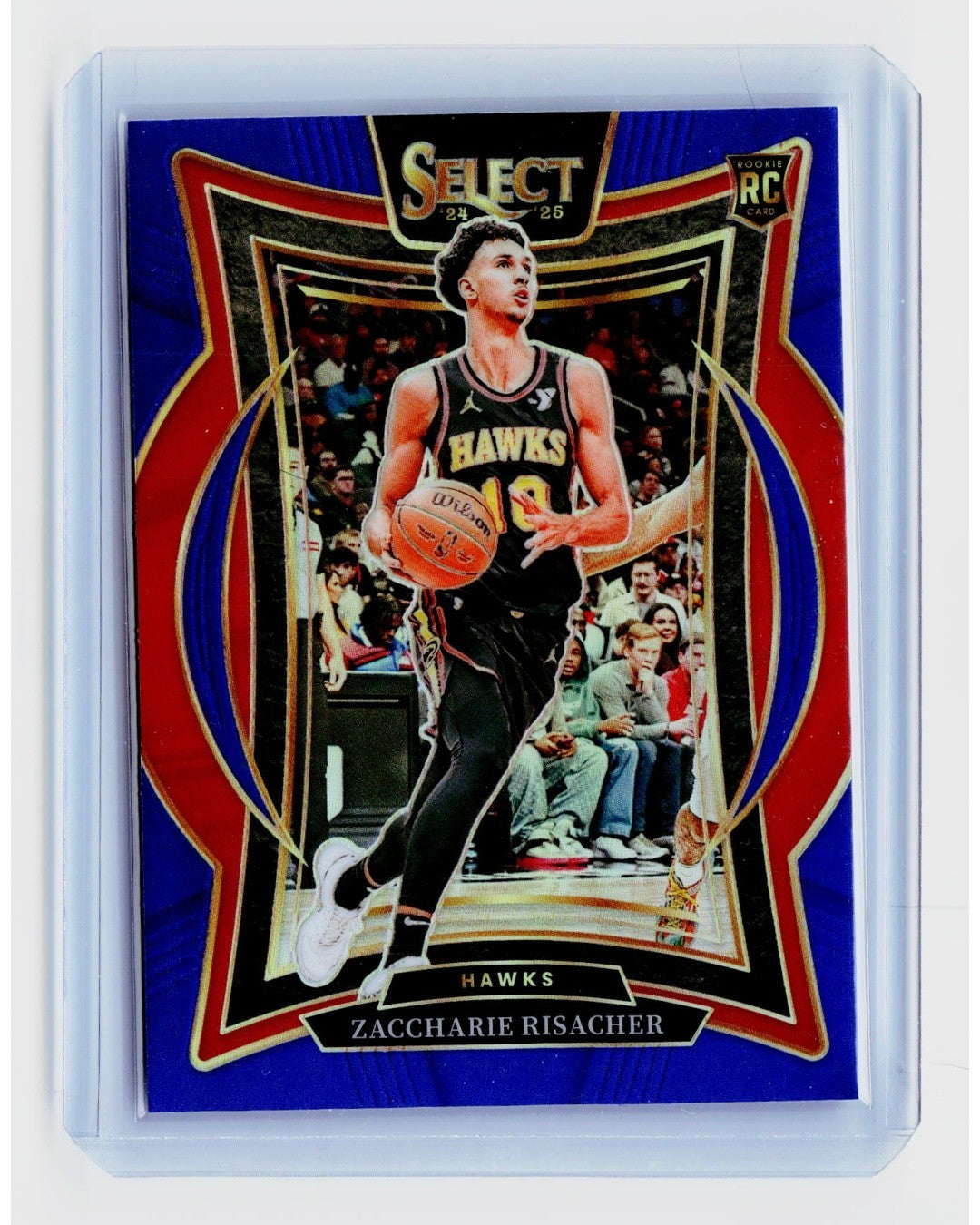 2024-25 Panini Select - Concourse Zaccharie Risacher #86 Blue Prizm (RC)0