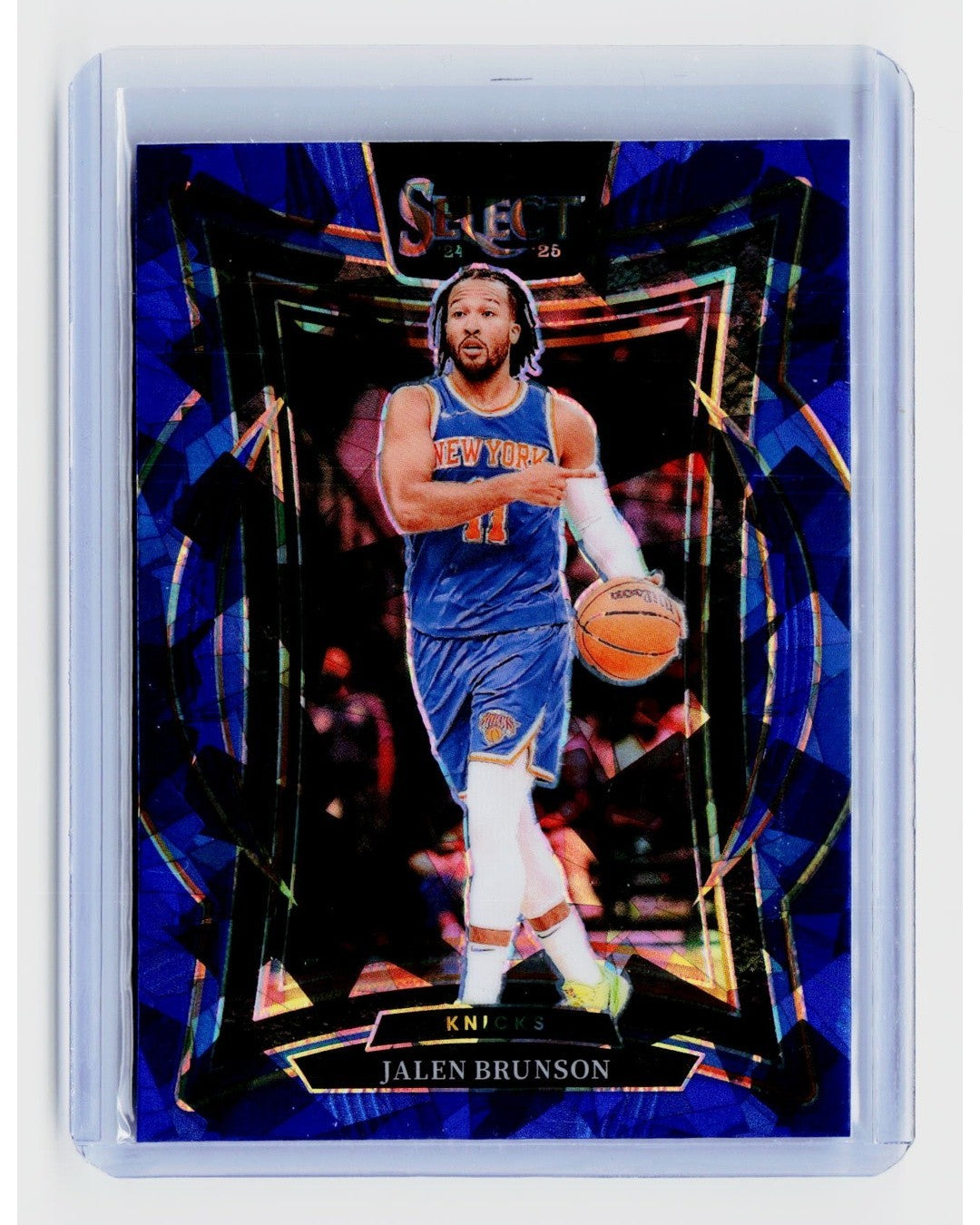2024-25 Panini Select - Concourse Jalen Brunson #42 Blue Cracked Ice Prizm0