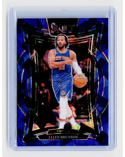 2024-25 Panini Select - Concourse Jalen Brunson #42 Blue Cracked Ice Prizm0