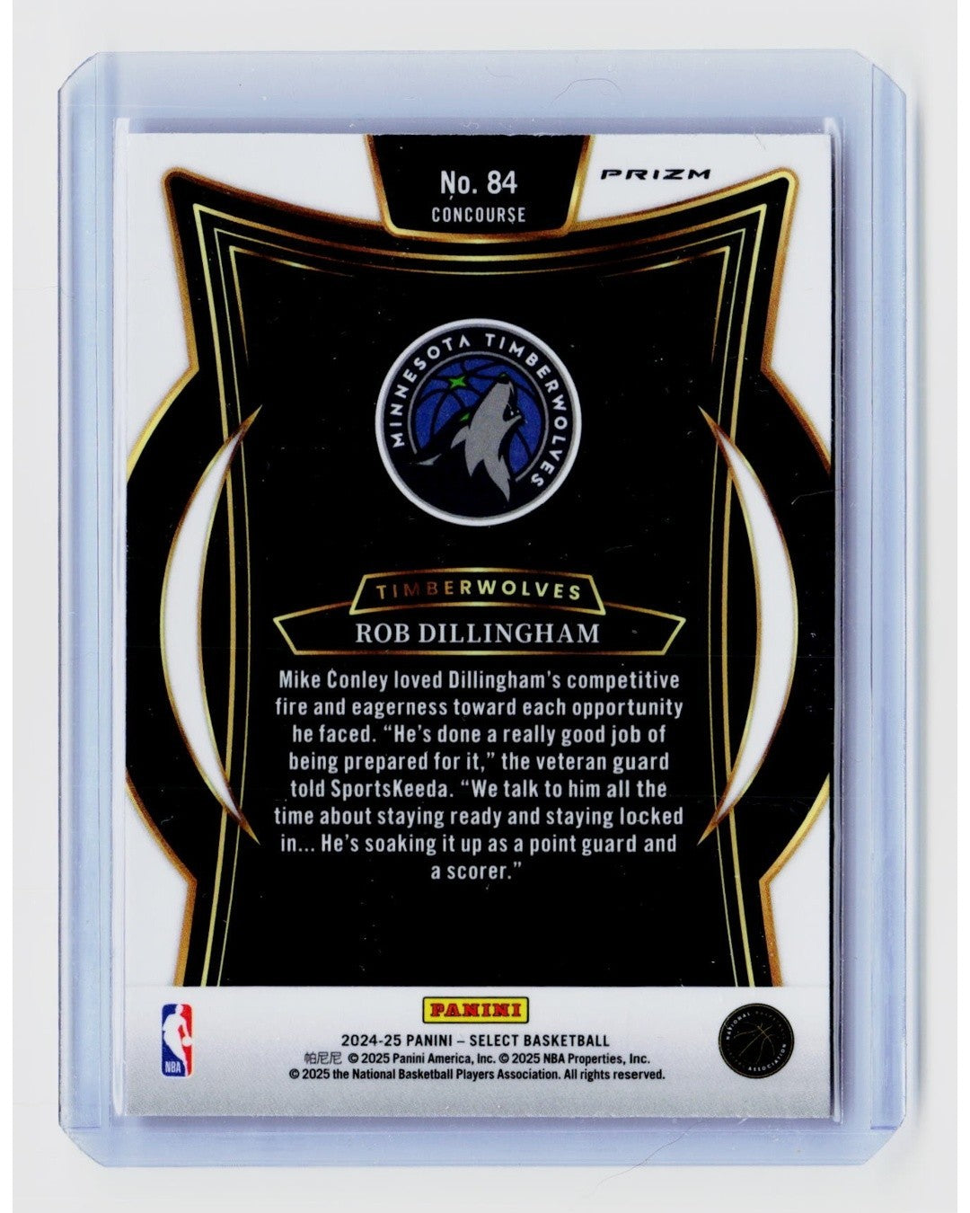 2024-25 Panini Select - Concourse Robert Dillingham Red Cracked Ice Prizm (RC)1
