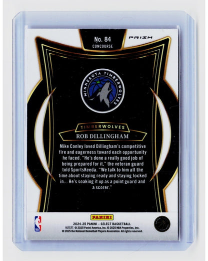 2024-25 Panini Select - Concourse Robert Dillingham Red Cracked Ice Prizm (RC)1
