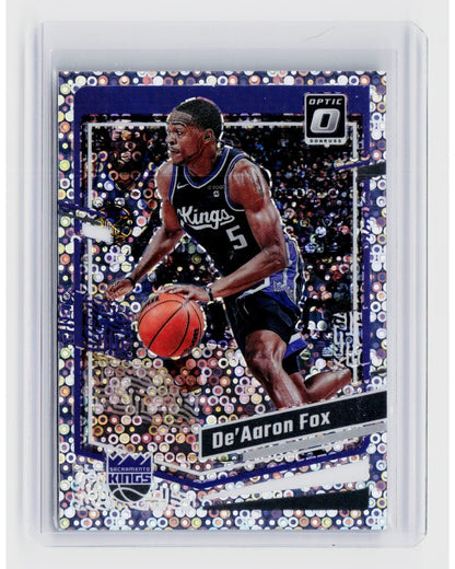 2023 24 Panini Donruss Optic   De'Aaron Fox #52 Fast Break Holo Prizm0