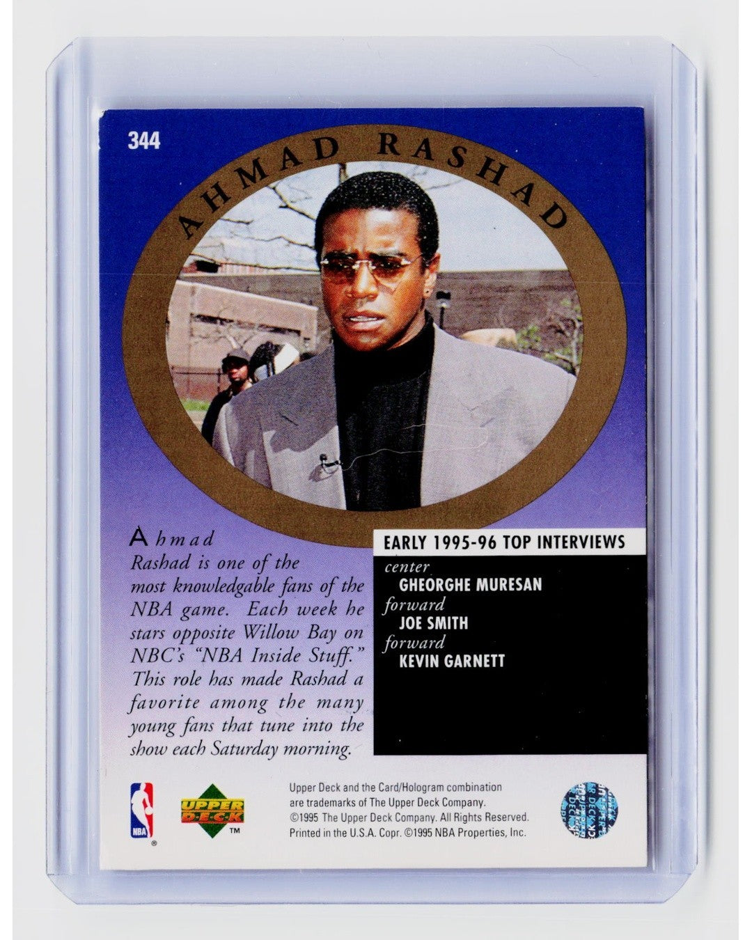 1995 96 Upper Deck   Major Attractions Ahmad Rashad #344 Electric Court1