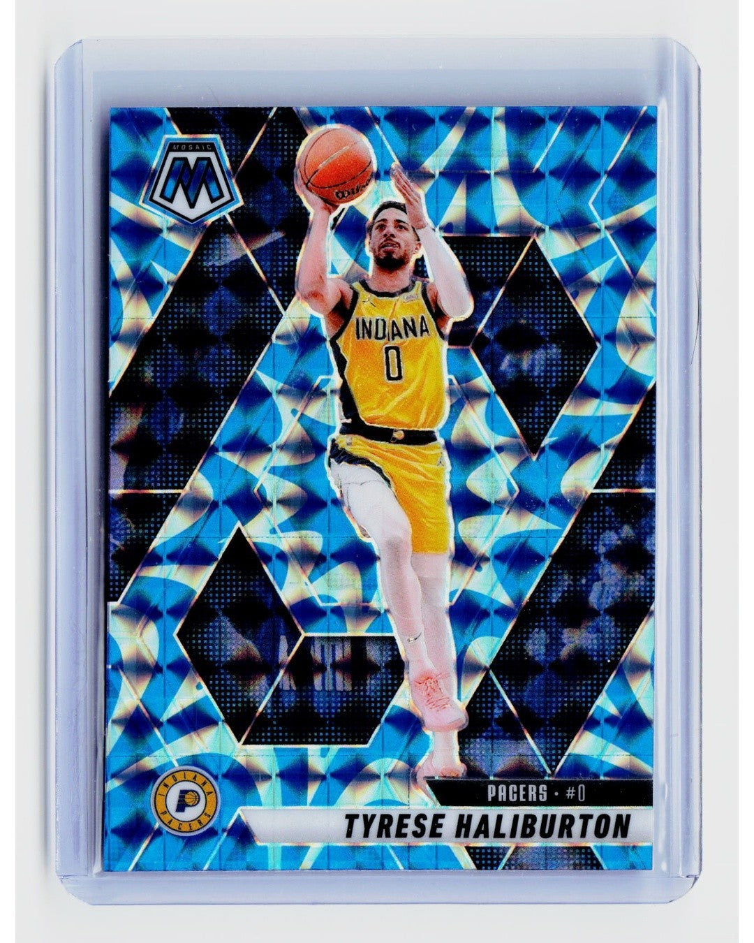 2024-25 Panini Mosaic - Tyrese Haliburton #85 Reactive Blue Mosaic Prizm0