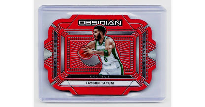 2020-21 Panini Obsidian Jayson Tatum Eclipse Red Die-Cut #180