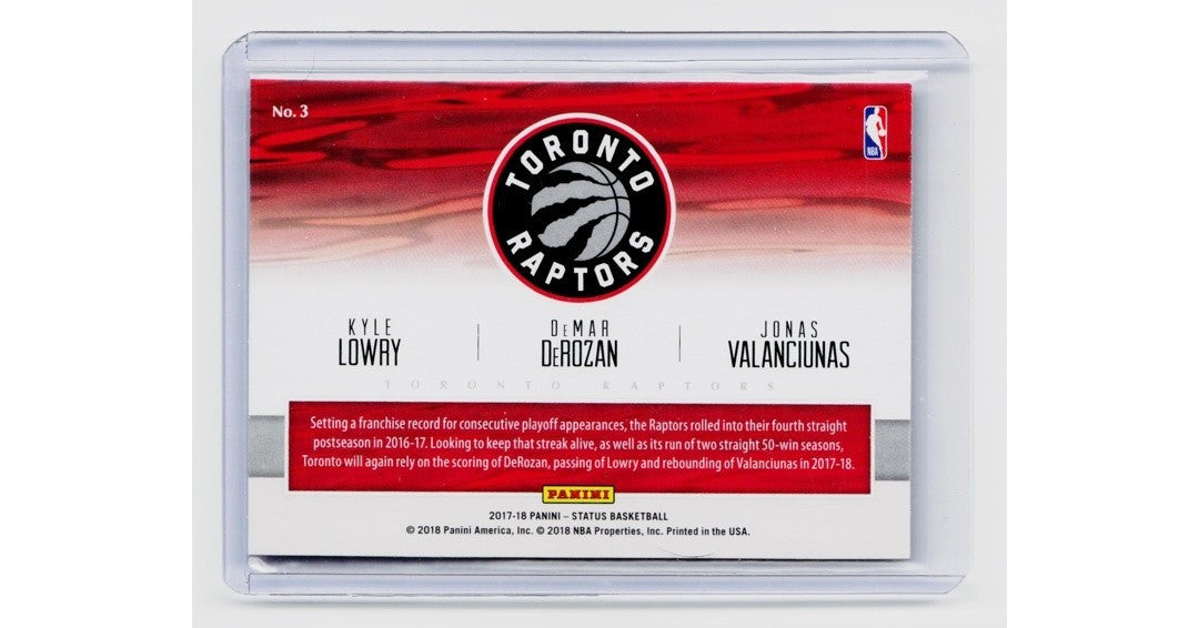 2017-18 Panini Status - Factions DeMar DeRozan, Kyle Lowry, Jonas Valanciunas #31