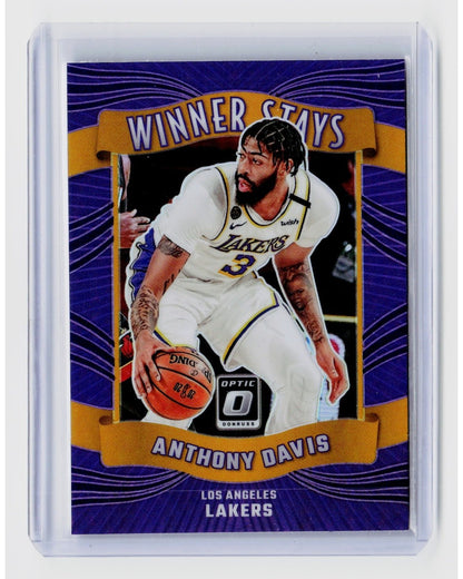 2023 24 Panini Donruss Optic   Winner Stays Anthony Davis #19 Purple Prizm0