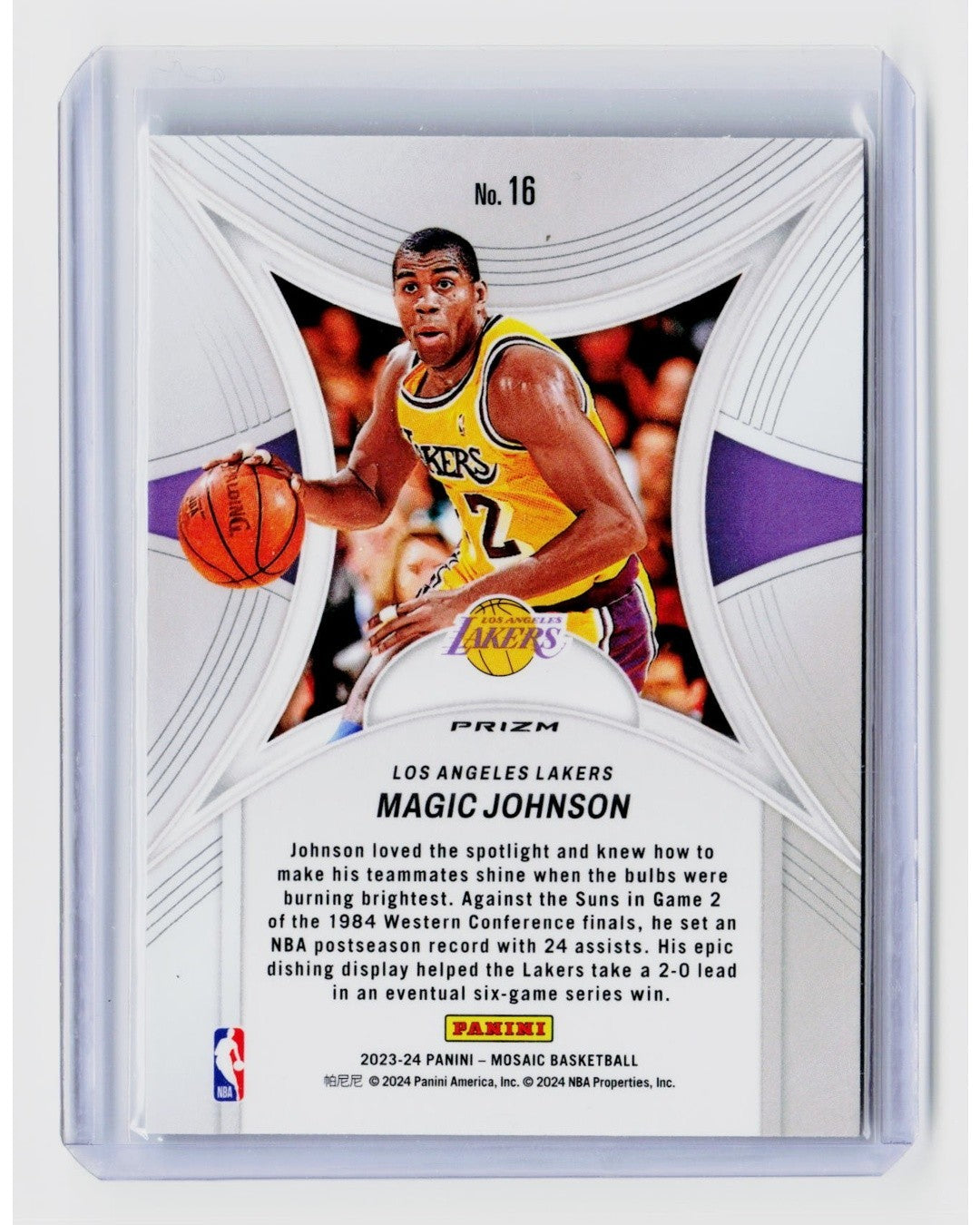 2023-24 Panini Mosaic - Epic Performers Magic Johnson #16 Green Mosaic Prizm1