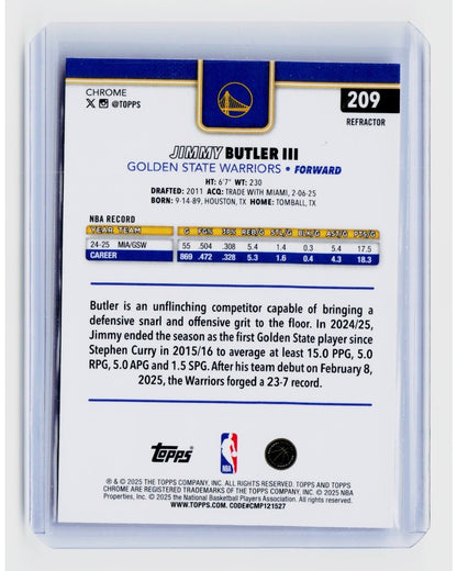 2025-26 Topps Chrome - Jimmy Butler #209 Refractor1