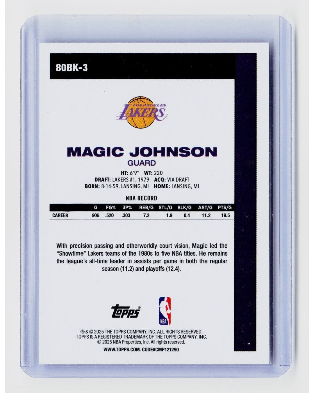 2025-26 Topps - 1980-81 Topps Basketball Magic Johnson #80BK-3 Pink1