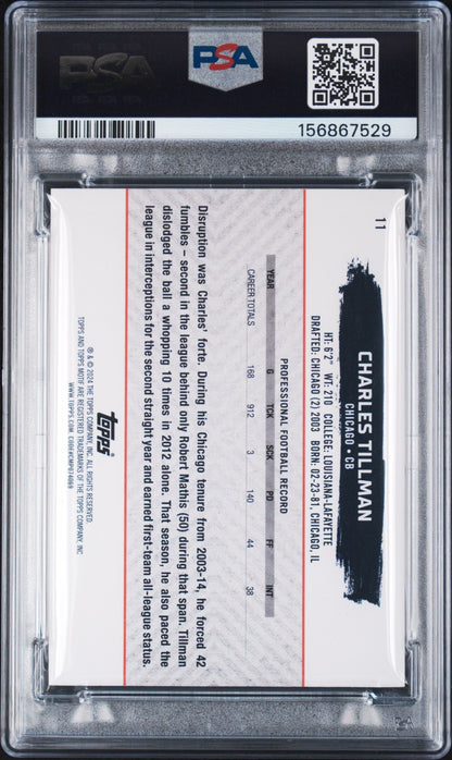 2023 Topps Motif Charles Tilman Winsow Green #11 PSA 8 8/8 Last on Print! POP 11