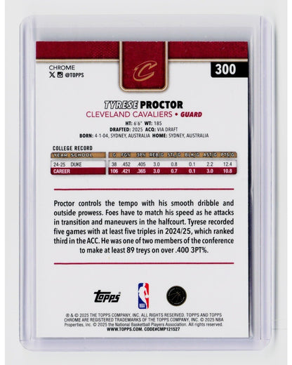 2025-26 Topps Chrome - Tyrese Proctor #300 Geometric X-Fractor (RC)1