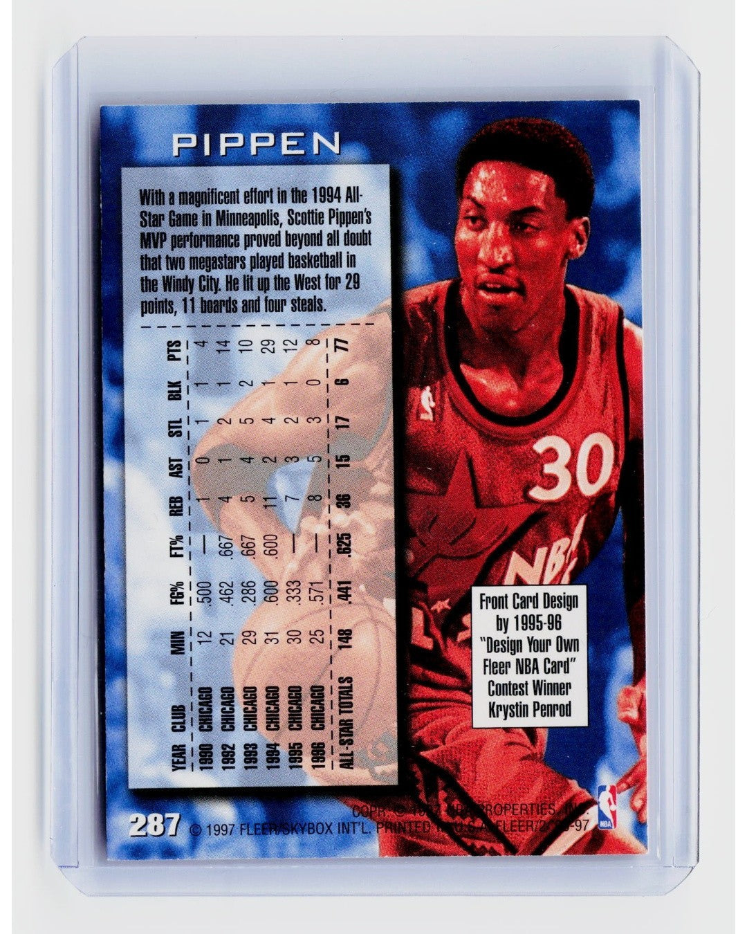 1996-97 Fleer Scottie Pippen NBA All-Star #2871