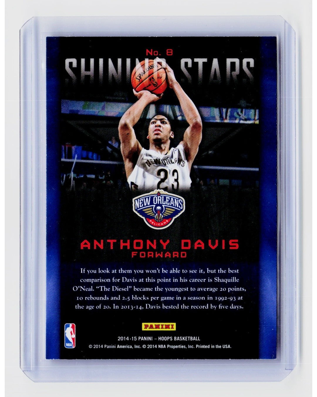 2014-15 Panini Nba Hoops - Shining Stars Anthony Davis #81