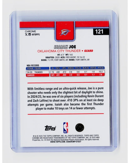 2025-26 Topps Chrome - Isaiah Joe #121 Geometric X-Fractor1