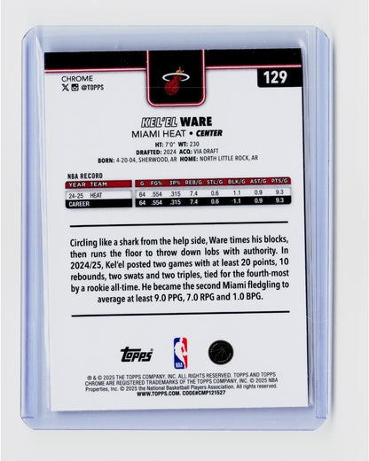 2025-26 Topps Chrome - Kel'el Ware #129 Prism Refractor1