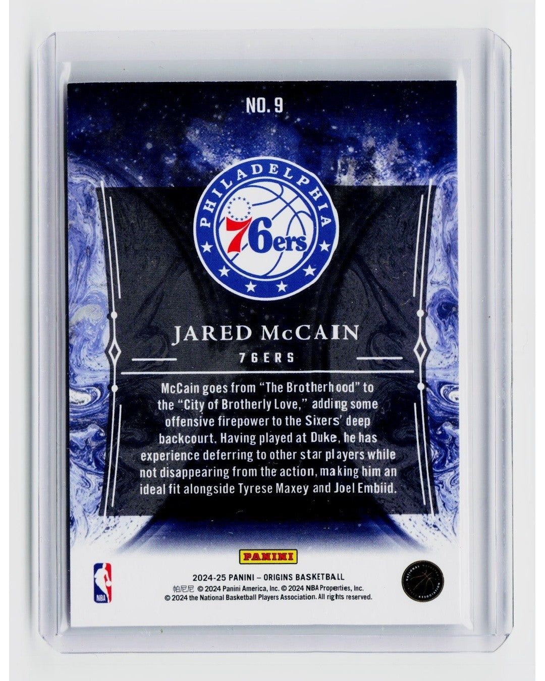 2024-25 Panini Origins - Taking the Leap Jared McCain #9 (RC)1