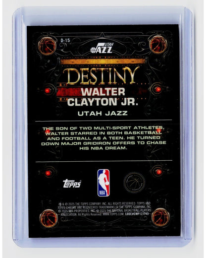 2025-26 Topps Chrome - Destiny Walter Clayton Jr. #D-15 (RC)1