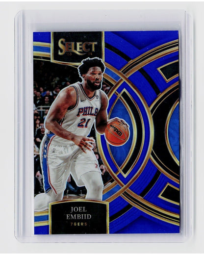 2023 24 Panini Select   Premier Level Joel Embiid #197 Blue Prizm0