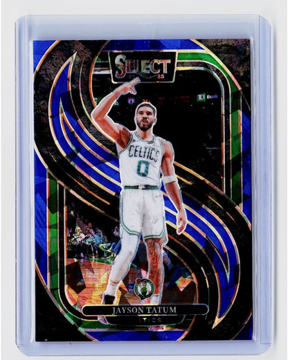 2024-25 Panini Select - Premier Level Jayson Tatum #110 Blue Cracked Ice Prizm0