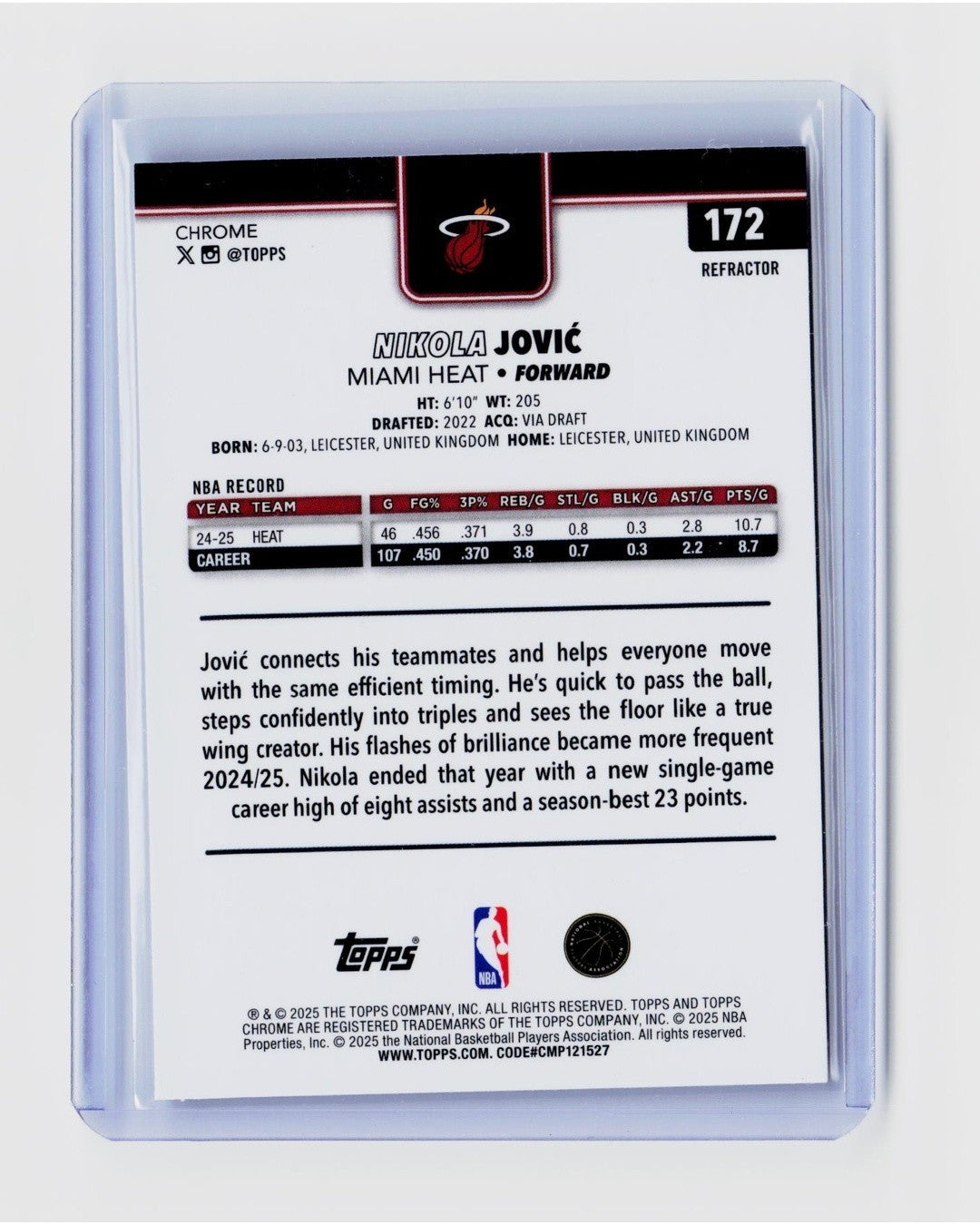 2025-26 Topps Chrome - Nikola Jokić #172 Refractor1