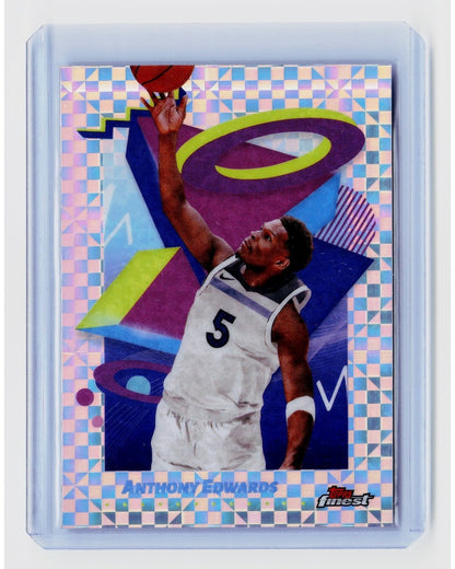 2024 25 Topps Finest Anthony Edwards #256 X Fractor0