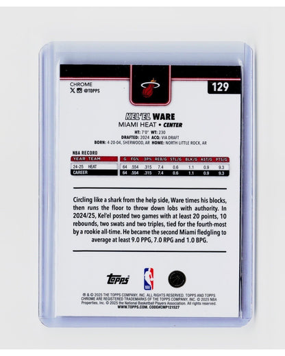 2025-26 Topps Chrome - Kel'el Ware #129 RayWave Refractor1