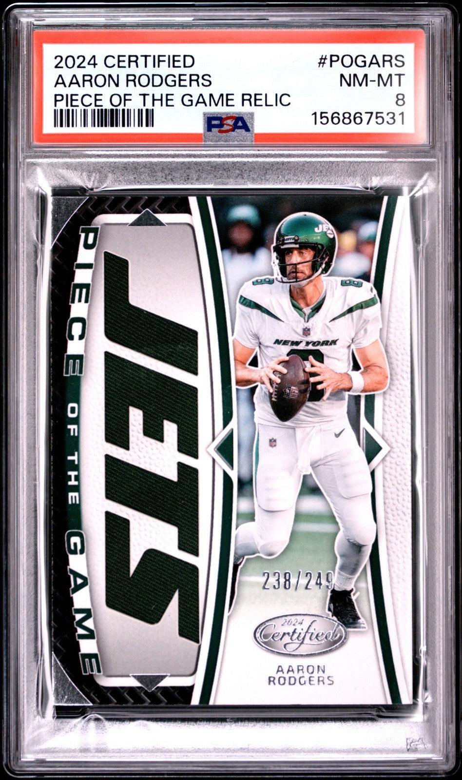 2024 Panini Certified - Piece of the Game Relics Aaron Rodgers /249 (MEM)0