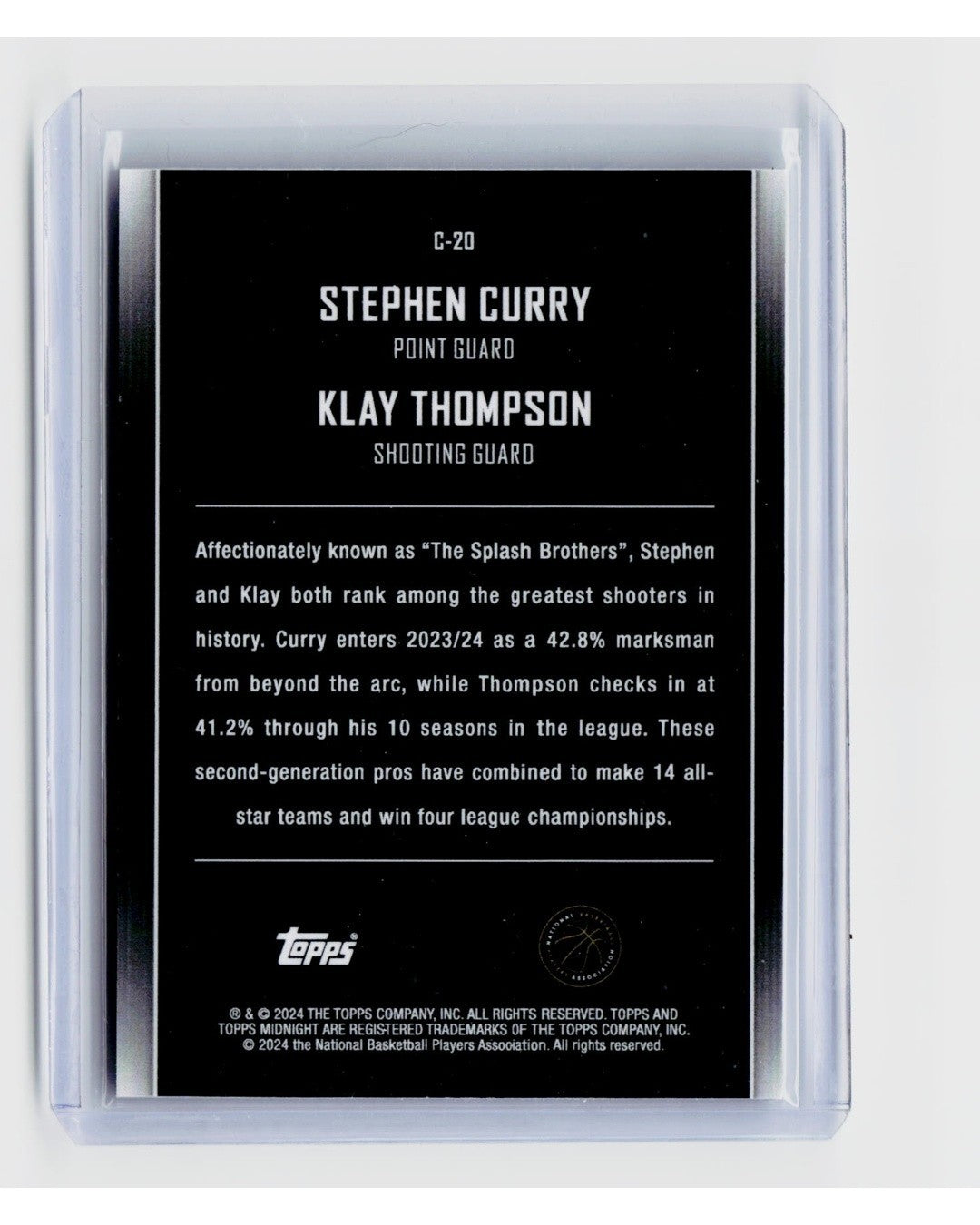 2023 24 Topps Midnight   Constellations Stephen Curry, Klay Thompson #C 201