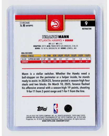 2025-26 Topps Chrome - Terance Mann #9 Refractor1