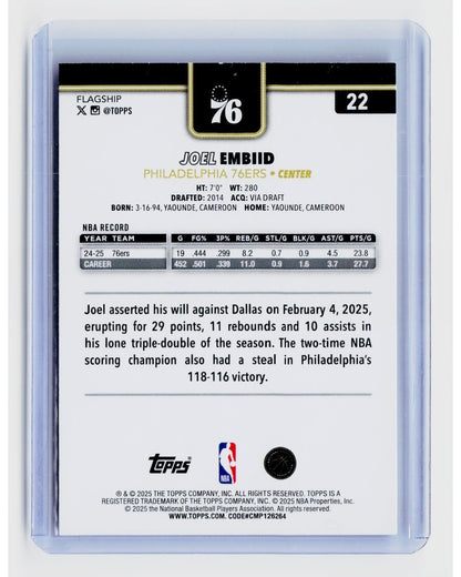 2025-26 Topps - Joel Embiid #22 Blackout1