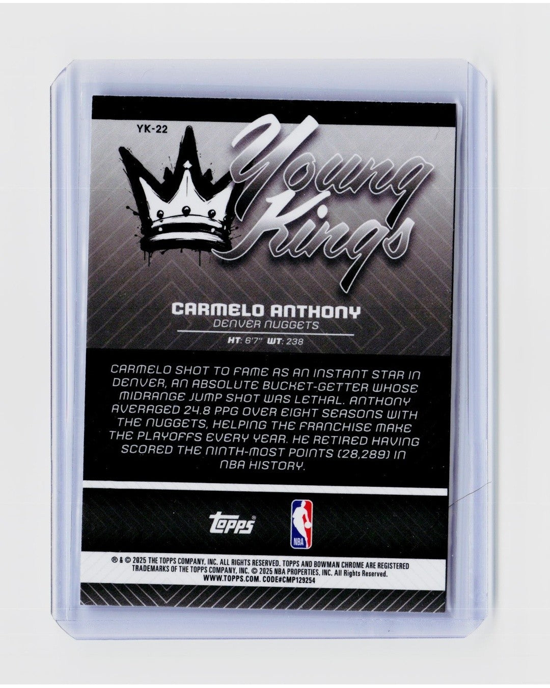 2025-26 Bowman - Young Kings Carmelo Anthony #YK-221