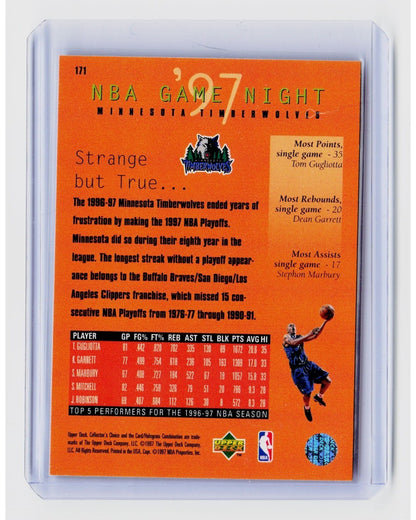 1997 98 Upper Deck Collector's Choice NBA Game Night Minnesota Timberwolves #1711