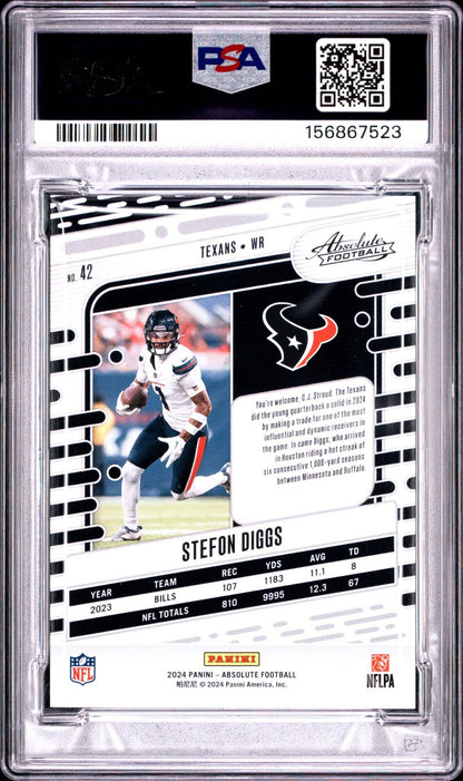 2024 Panini Absolute - Stefon Diggs #42 Orange Spectrum /75 PSA 10 POP 11