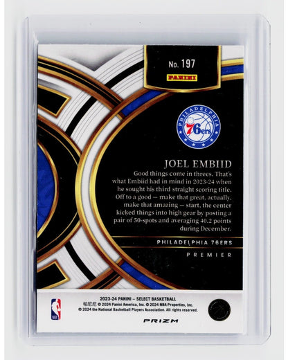 2023 24 Panini Select   Premier Level Joel Embiid #197 Blue Prizm1