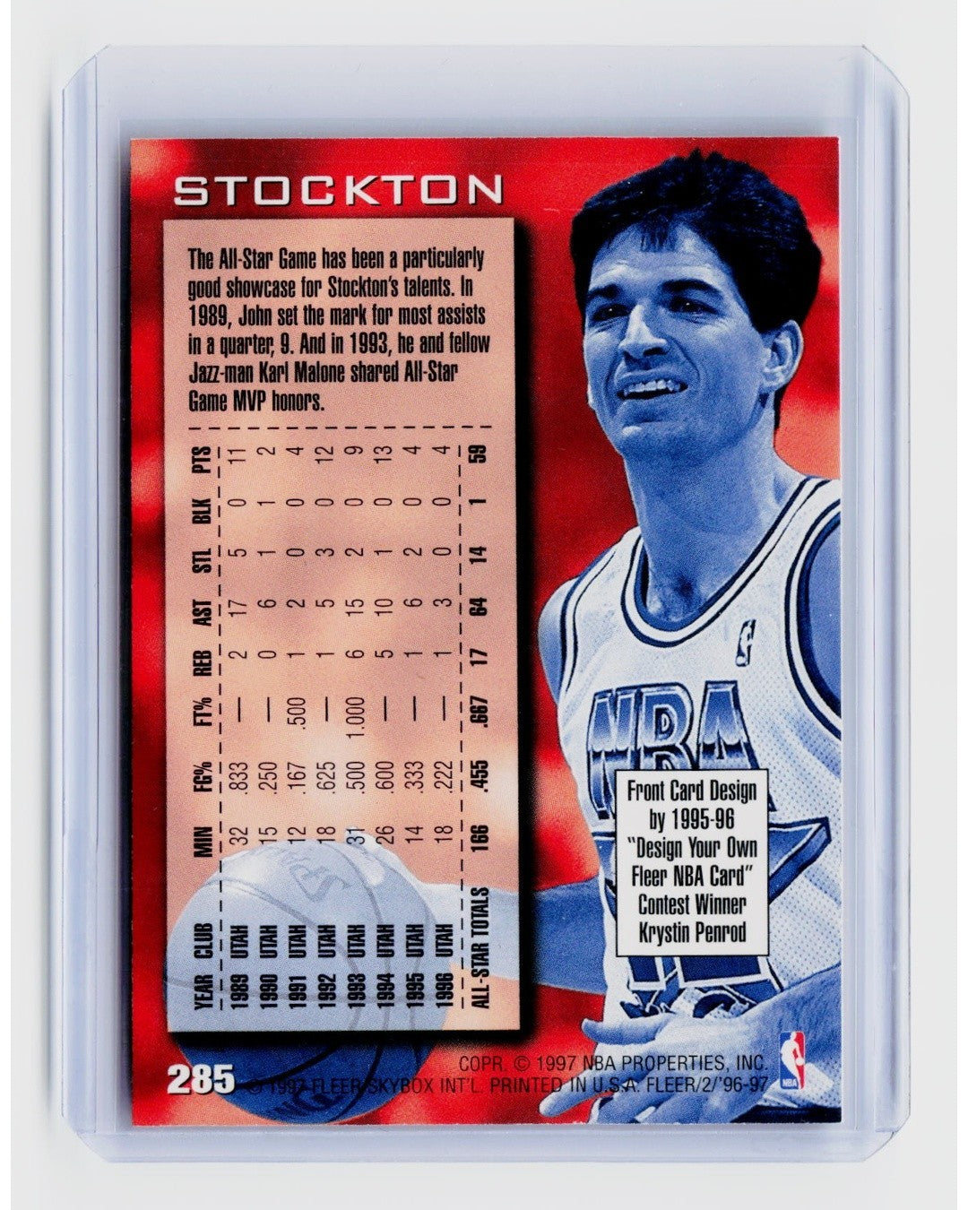 1996-97 Fleer John Stockton NBA All-Star #2851