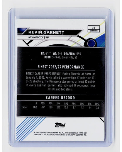 2023-24 Topps Finest - Common Kevin Garnett #36 Checkerboard Refractor1