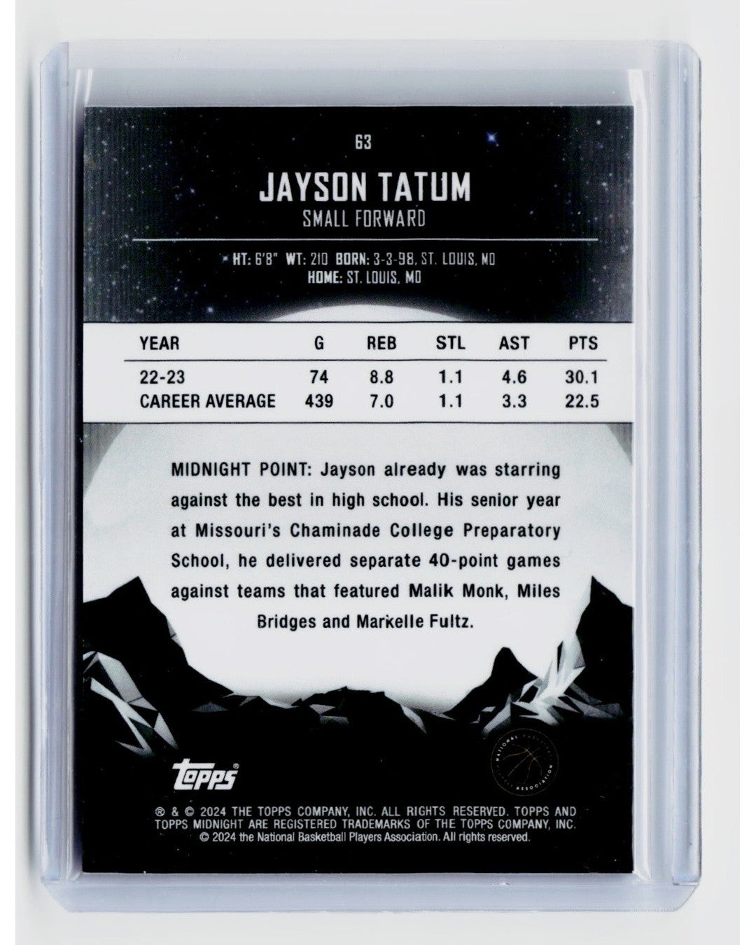 2023-24 Topps Midnight Jayson Tatum #631